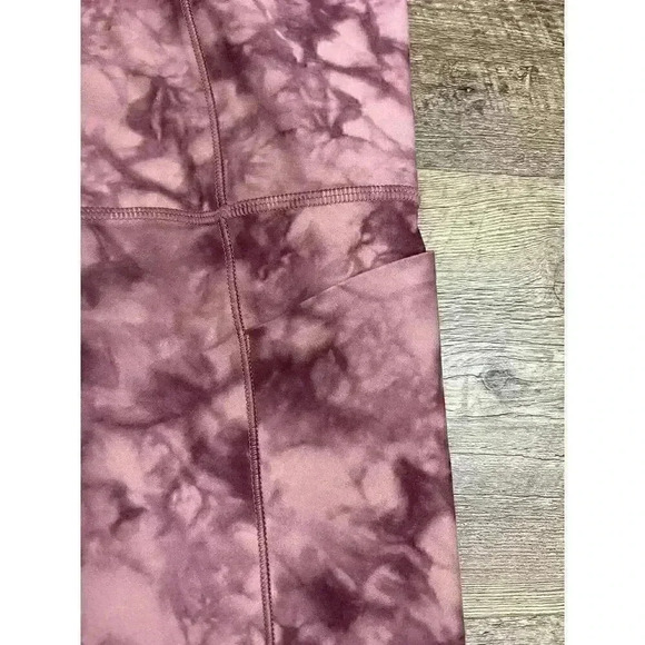 Athleta Salutation Stash Pocket II 7/8 Pink Tie Dye Leggings Women's 1X - Picture 8 of 9